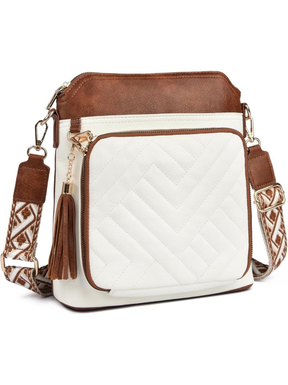 Anti-Theft Crossbody Purse for Women, Medium Size with Built-in RFID Wallet